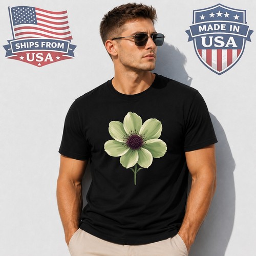 Single flower graphic shirt - single,
