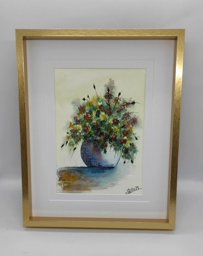 Aquarelle originale fleurs - , en