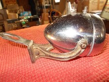 Ancien phare de vélo ou mobylette - Acier chromé - Bon état -