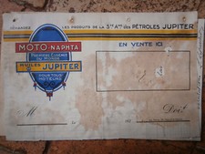  ancienne facture moto naphta huiles jupiter petroles 1920