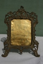 cadre photo ancien en bronze style rocaille.