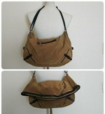 Sac bandoulière JEROME DREYFUSS daim FRANKY marron noir occasion excellent...