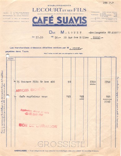 1956 cafe suavis ets - suavis, lecourt