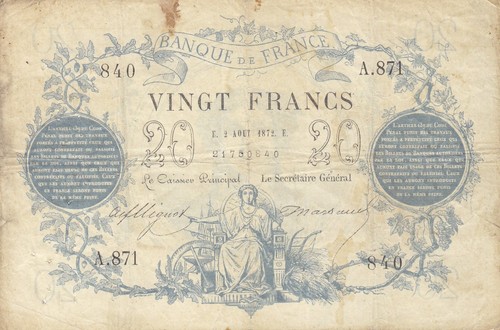 Type 1871 bleu - f,