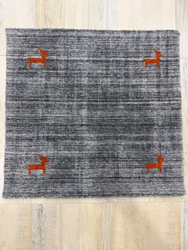 Tapis carré oriental - , gris