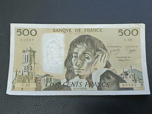Billet 500 francs pascal - 500,