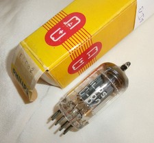 LAMPE PHILIPS Ei ECC82 12AU7 SMOOTH PLATE LIKE TELEFUNKEN TUBE NOS NIB TESTED °=