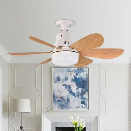 Ventilateur plafond bois led - bois,