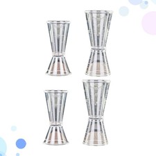  4 pièces barman échelle tasse double tête once vin appareil de mesure tasse de