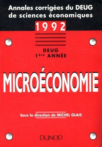 Microéconomie 1992 deug 1re