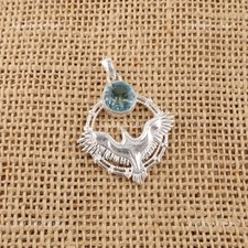 Rond Topaze Bleu Ciel Pierre