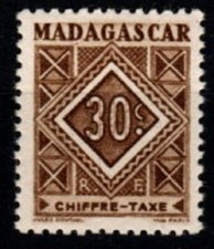MADAGASCAR  1947 Y & T timbre