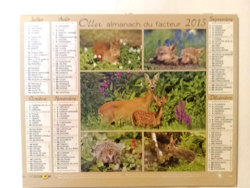 Calendrier des postes - des,