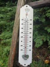 THERMOMETRE EMAILLE Montgolfière EMAIL VERITABLE 800°C NEUF 25 cm FAB. EN FRANCE