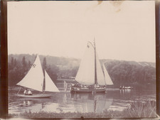 France, Course de voiliers, ca.1900, Vintage citrate print Vintage citrate print