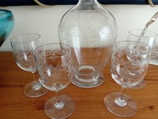 Baccarat modèle Sévigné Carafe et 4 Verres Circa 1900