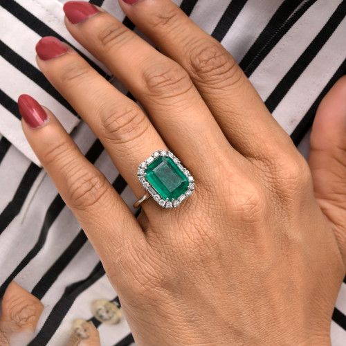 Bague émeraude naturelle - bague,