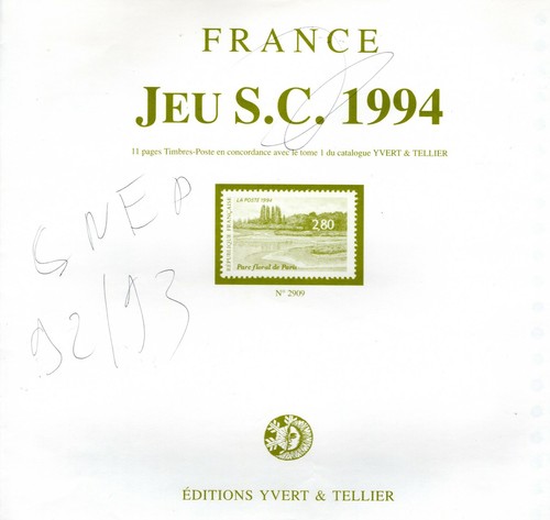 Yvert tellier france supra - france,