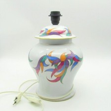 Limoges. La Seynie. Pied de lampe en porcelaine à décor de motifs stylisés