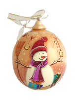Boule de Noel en bois peint
