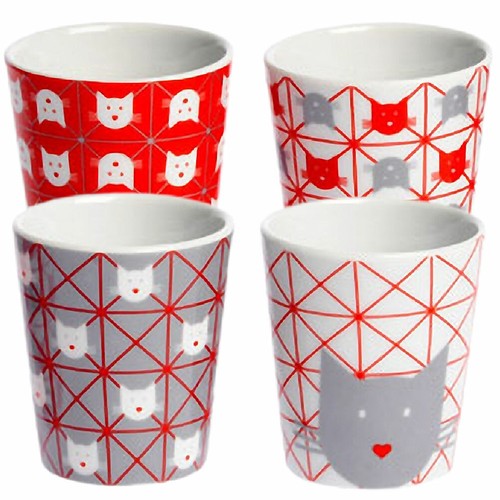 Set tasses expresso chats - de,