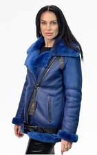 Néon Bleu Femme Peau Mouton