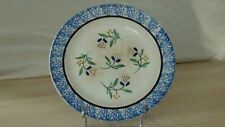 ASSIETTE EN FAIENCE FINE DE FORGES LES EAUX DECOR A L'EPONGE FIN 19 EME*