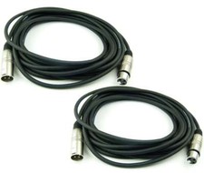 2 x 6 m Câble du microphone XLR XLR 3 pôles symetrique, Câble DMX noir Adam Hall