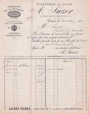 75 PARIS filateur SUZOR 1881