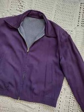 Veste gabardine Ricky réversible violette vintage années 50 L XL