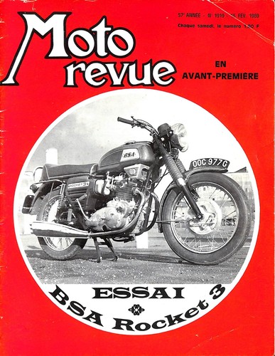 Moto revue magazine 1969 - moto, 15/02/1969