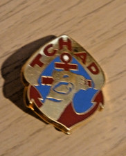 ORIGINAL INSIGNE MILITAIRE REGIMENT DE MARCHE DU TCHAD / BALLARD  TBE