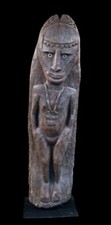 Statue d'ancêtre, ancestor carving, Sepik river, Oceanic art, tribal art, 144 cm