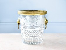 Seau à glace en cristal taillé Baccarat monté sur bronze — XXe siècle