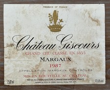 Étiquette Château Giscours 1987 - 75 cl
