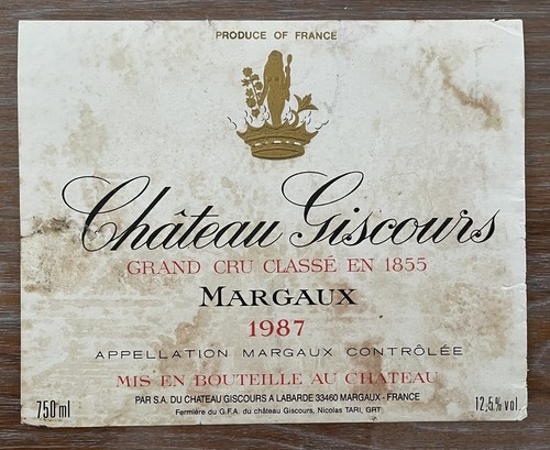 étiquette château giscours - Étiquette,