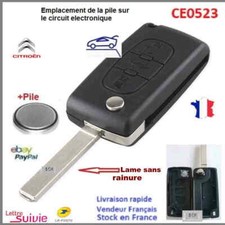 Coque clé plip 3 boutons