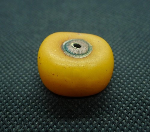 Perle ambre capsule - ambre, métal
