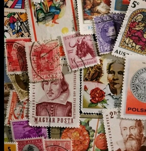 500 postage stamps - , randomly