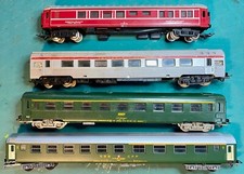 JOUEF HO LOT 4 VOITURES UIC TEE voyageurs vert rouge wagon SNCF SBB CFF
