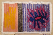 Peinture Pastel Tableau Art Comtmeporain Art Africain Signé