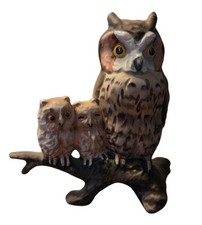 Goebel Figure en Porcelaine Famille Hiboux Figurines Vintage Déco Collector