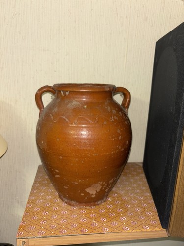 Ancien pot confit terre - ancien,