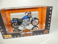 MOTO HARLEY DAVIDSON XLH SPORTSTER 1200 Bleu MAISTO 1:18