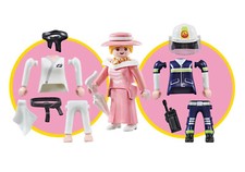 Original PLAYMOBIL 9855 - 3 En 1 Figure De Fille Karaté Pompiste Femme Victorien