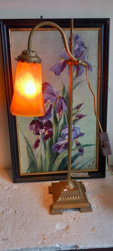 Art nouveau lampe - art, poser