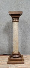 Colonne a l'antique ou piédestal en marbre et chene vers 1850