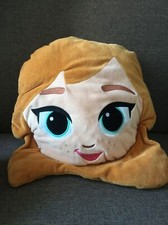 Peluche Doudou Disney Reine des neiges 2 coussin tête Anna TBE 35cm