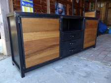 Buffet  industriel 2 Portes et 3 tiroirs