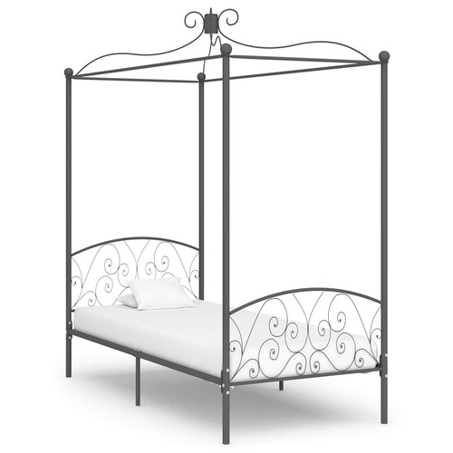 Cadre lit baldaquin gris - de,